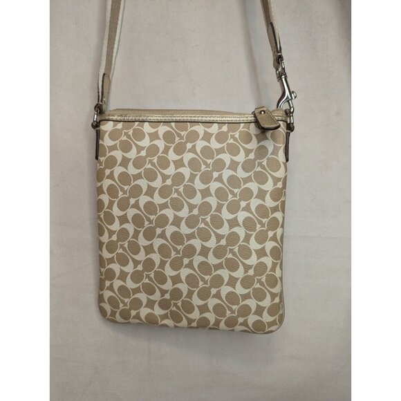 Coach Crossbody Purses Gold Cream Logo - Picture 3 of 8